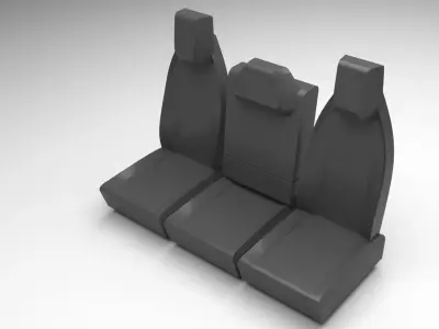 Car Rear Seats 3D model