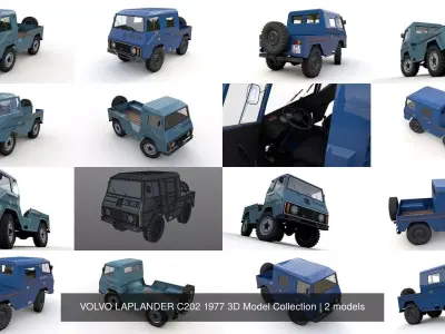 VOLVO LAPLANDER C202 1977 3D Model Collection 3D Model Pack