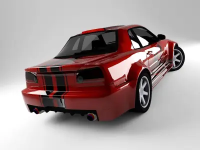 Car R34 Low-poly 3D model