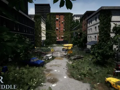 Post Apocalyptic World Vol I for Unreal Engine Low-poly 3D model
