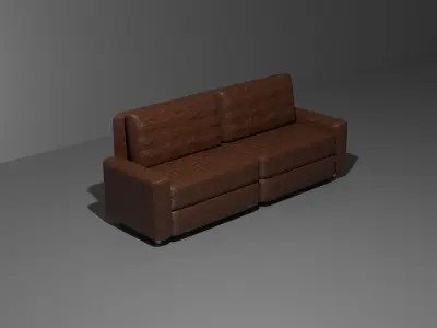 black friday leather sofa by cyberalex Free 3D model