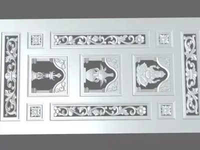 Door pattern gonesh 3part 3D model