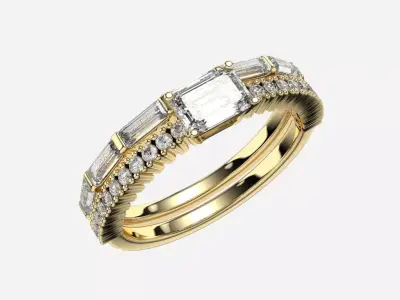 engagement ring 3D print model 35
