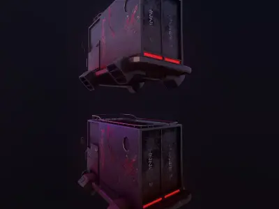 Sci-Fi Caravan Low-poly 3D model