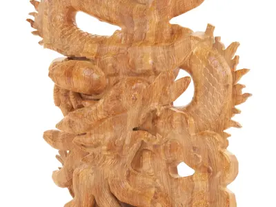 Dragon Statue in various finishes 3D model