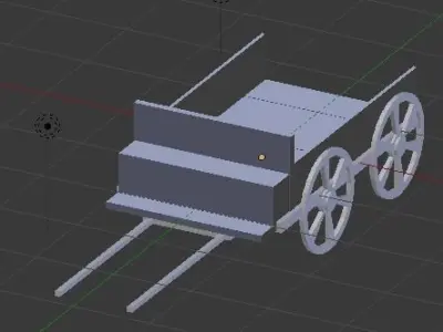 medieval cart 3D model