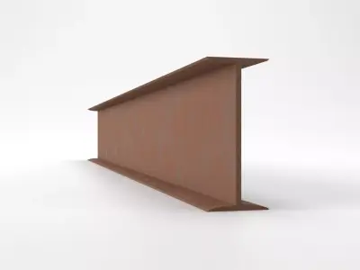 Steel Beam IPN 240 - European Standard - DIN 1025-1 Low-poly 3D model