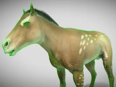 Mesohippus Low-poly 3D model