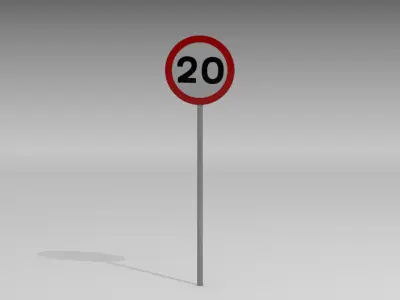20 Speed limit 3D model