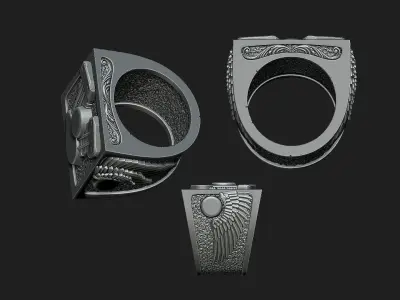 biker ring with motor 3 3D print model