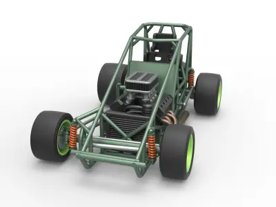 Pavement Sprint car Base Scale 1 to 25 3D print model