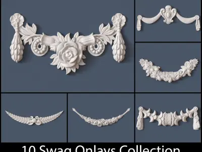 10 Swag Onlays Collection 3D model