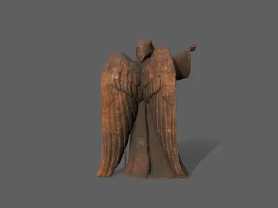 Angel Statue Low-poly 3D model