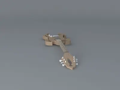 All maple abstract guitar Free 3D model