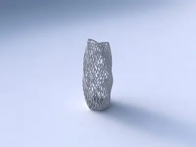 Vase twisted arc hexagon with twisted lattice tiles 3D print model