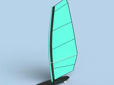 Windsurf board Low-poly 3D model