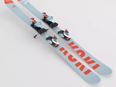 Ski equipments 3D model