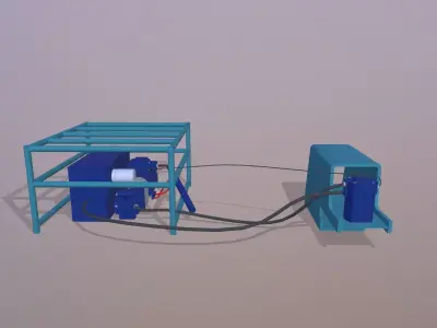 Motor Pump Low-poly 3D model