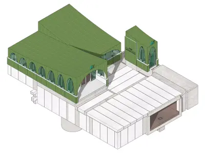 Subway Station Entrance with Elevator in Kyiv 3D model