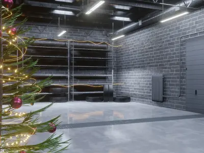 Christmas interior  3D model