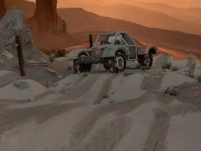 Dune buggy  Low-poly 3D model