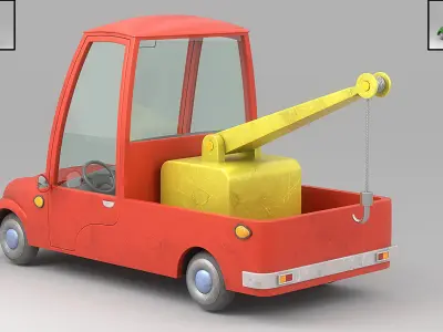 Cartoon car 3D model order