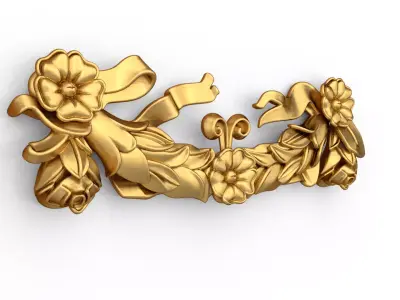 classic decorative swag onlay cnc 3d printing stl 02 3D print model