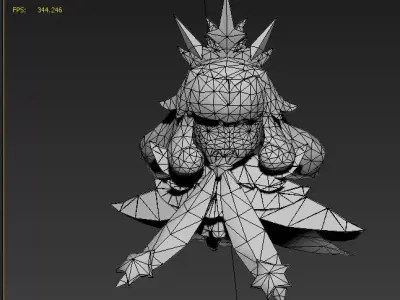 Star Dream Fairy Low-poly 3D model