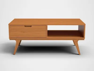 Abril coffee Table pine Low-poly 3D model