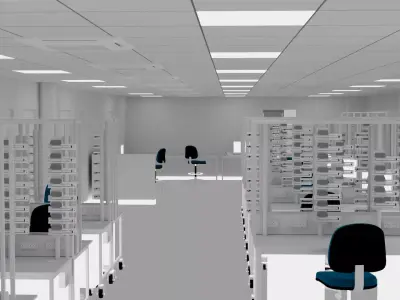 Ultra Realistic Medical Laboratory 3D Scene Diagnostic Lab  3D model