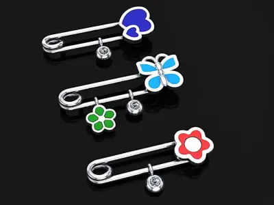 Brooches 01 3D print model