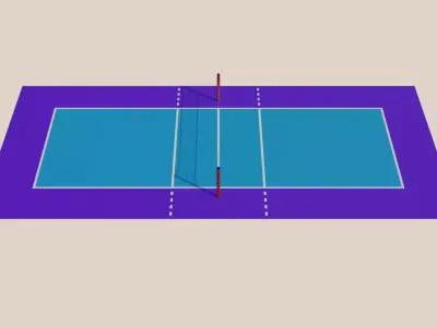Volleyball Courts Pack Low-poly 3D model