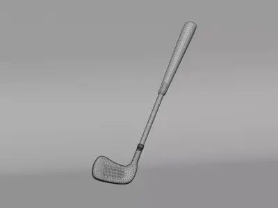 Golf stick Low-poly 3D model