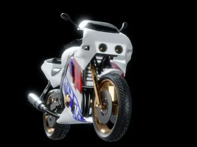 1995 Honda CBR400RR Low-poly 3D model