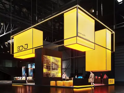 Exhibit design pavilion 3D model Low-poly 3D model Low-poly 3D model