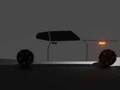 Low poly car Low-poly 3D model