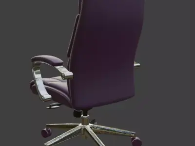 Modern Leather Executive Office Chair High Detail 3D Model 3D model