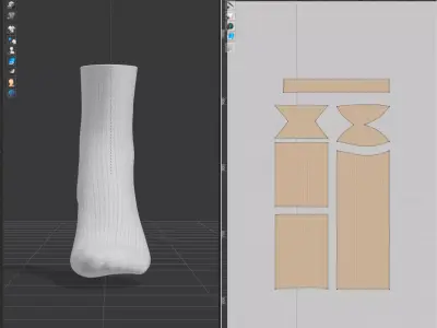 Womens Socks 3D model