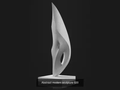 Modern abstract sculptures bundle 3D Model Collection