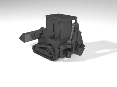 3d model of JCB crawler mini tractor  Ver2 3D print model