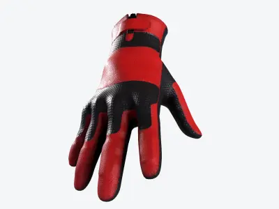 Motorcycle Gloves Low-poly 3D model