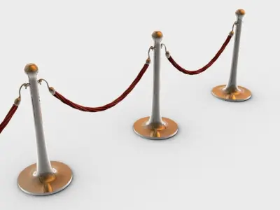 Rope Barrier HD 3D model