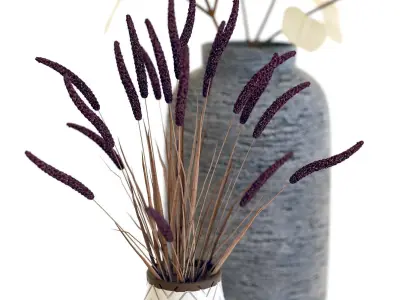 Crate and Barrel Adra and Timber Vases 3D model