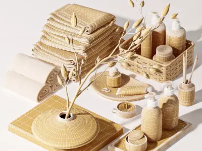 Bathroom decorative set H41 3D model