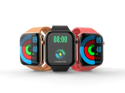 Garmin Apple  Sport Smart Pink Gold running Watch Low-poly 3D model