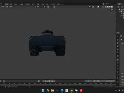 4k futuristic concept sci-fi design armored car 3D model