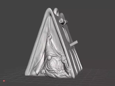 camping gnome bird house outside garden decoration 3D print model