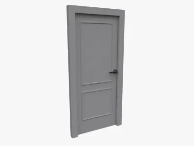 Low Poly Door Ready to Animate Low-poly 3D model