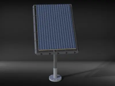 sci-fi Solar battery 3D model