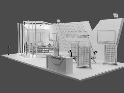 Booth Exhibition Stand a579h 3D model